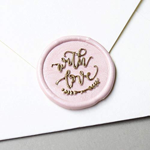 UNIQOOO With Love Signature Design Wax Seal Stamp for Wedding, Handwritten Calligraphy by Shelly Kim  Perfect Decoration for Invitations, Card